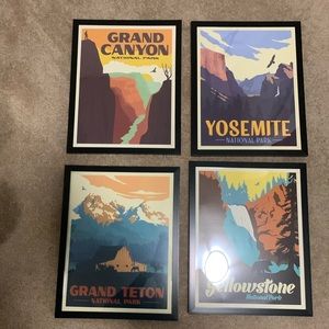 4 National Park frame inserts + frame